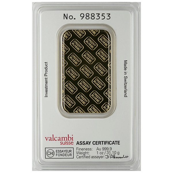 1 OZ GOLD BAR CREDIT SUISSE - Image 2