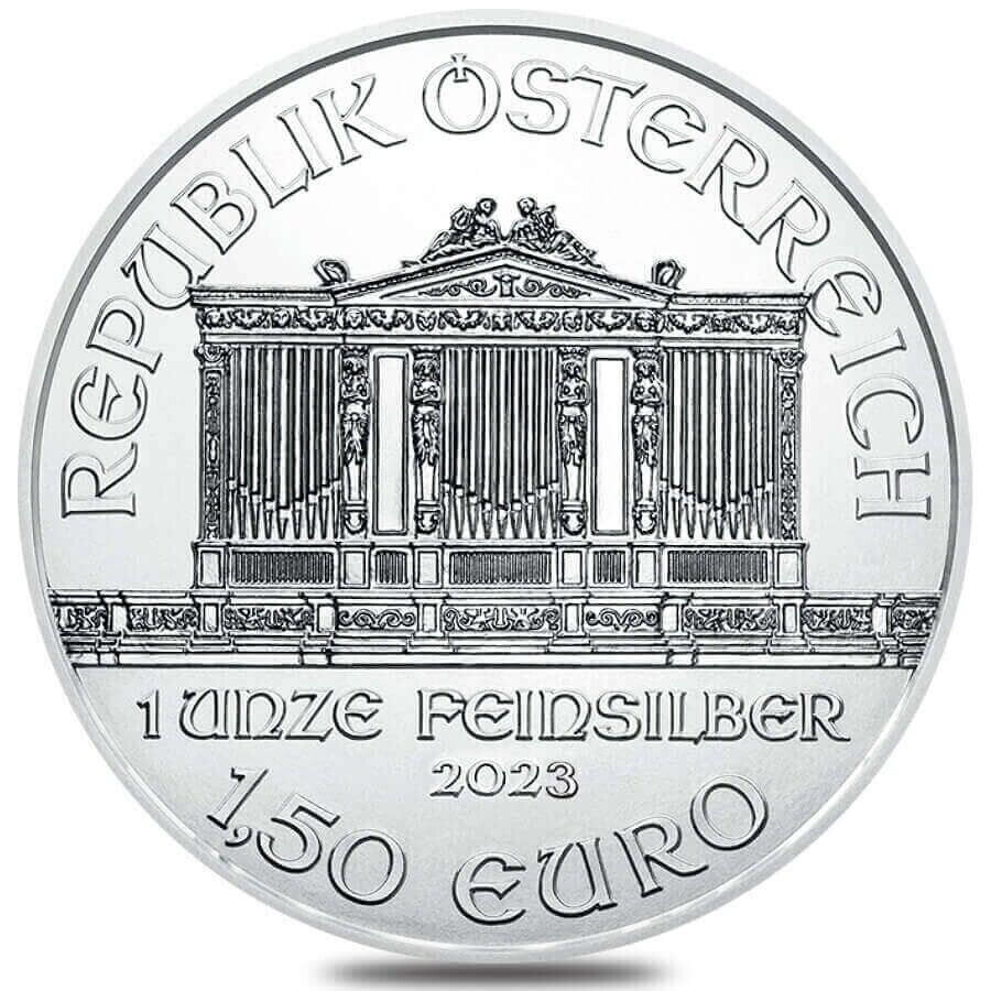 1 OZ AUSTRIAN SILVER PHILHARMONIC - Image 2