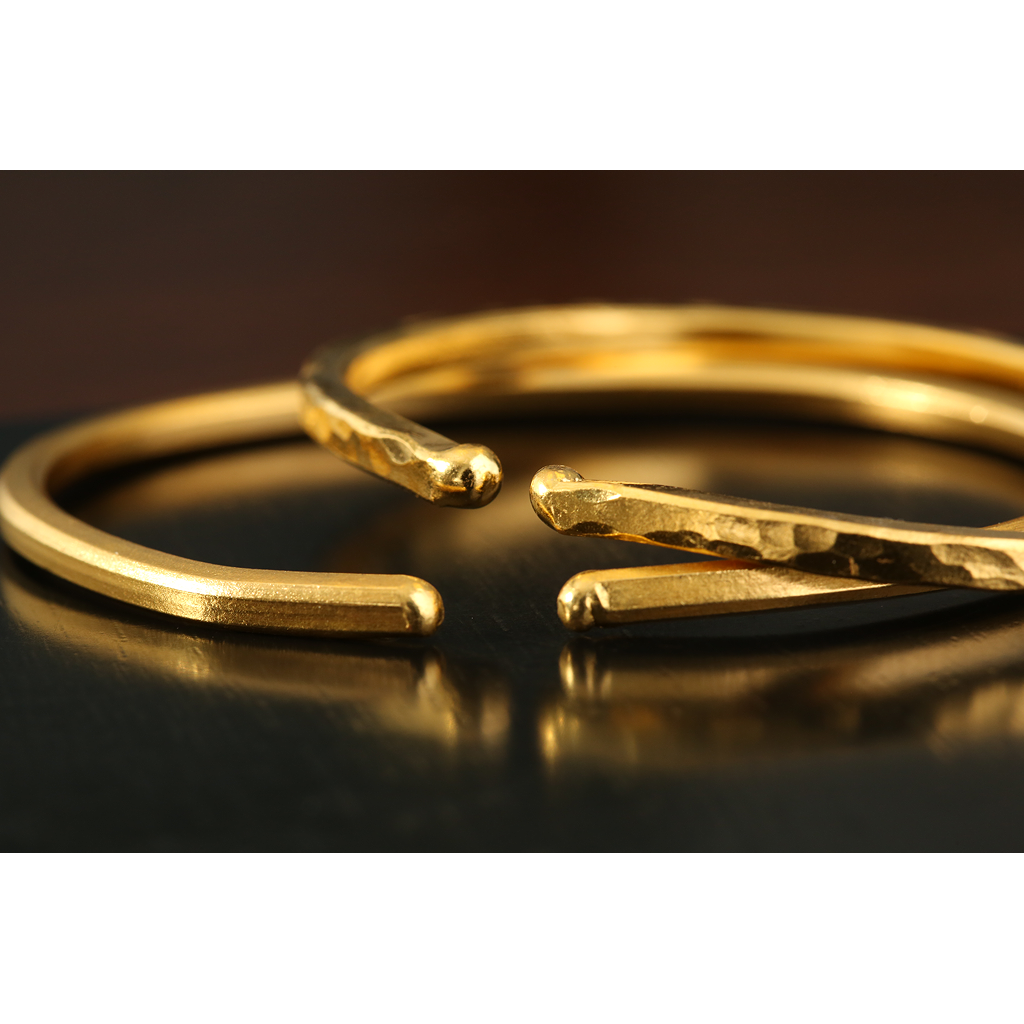 1 oz Gold Bracelet Hammered