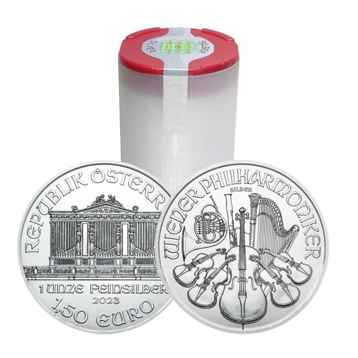 1 OZ AUSTRIAN SILVER PHILHARMONIC - Image 3
