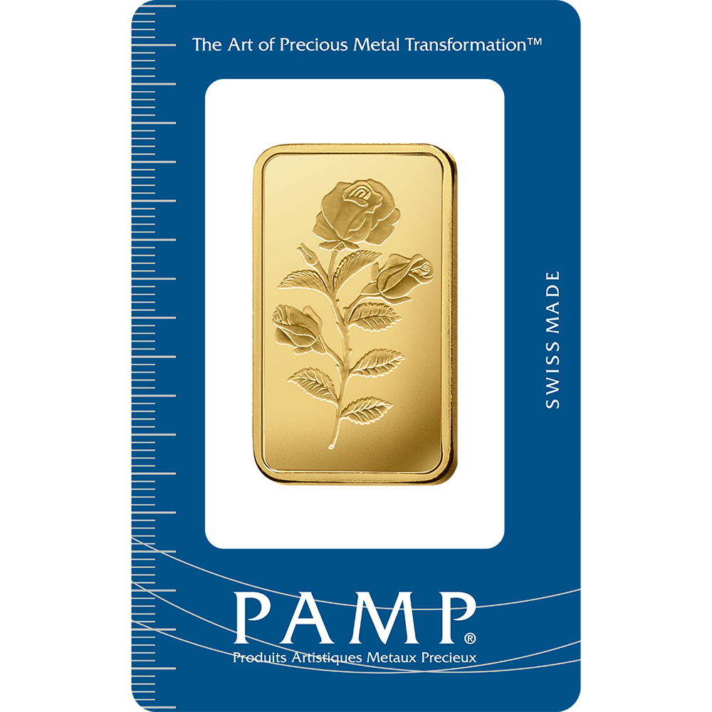 1 oz PAMP Rosa Gold Bar