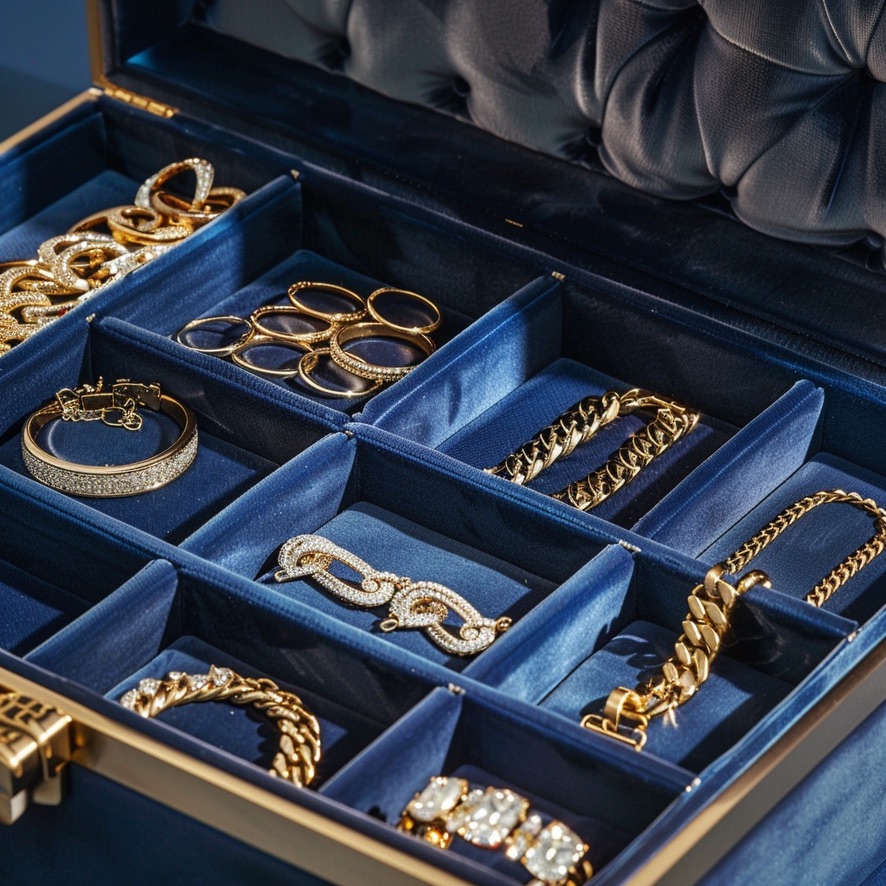 Chest of gold jewelry