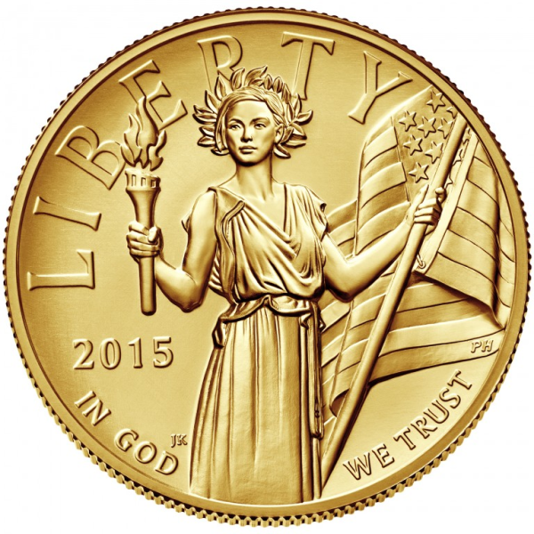 2015 1 oz Gold Liberty High Relief - .9999 Fine Gold